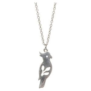 Shag Wear Womens Pewter Spirit Animal Silver Pendant Necklace - Parrot NEW